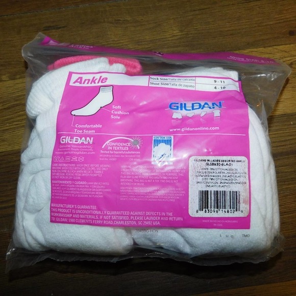 Gildan Smart Basics 6 pair ankle Ladies socks 4-10 - Picture 3 of 4